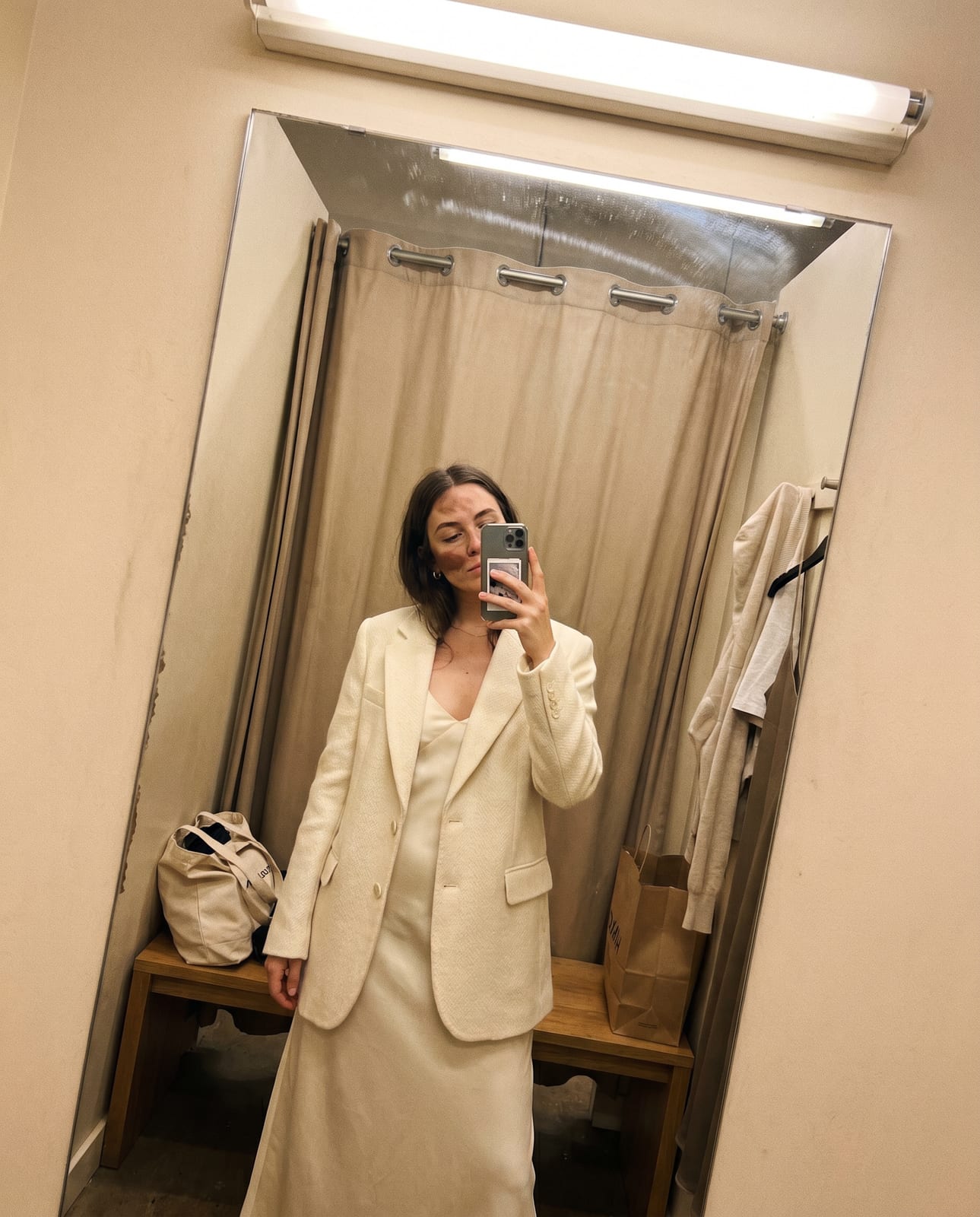 Dressing-room phone snap